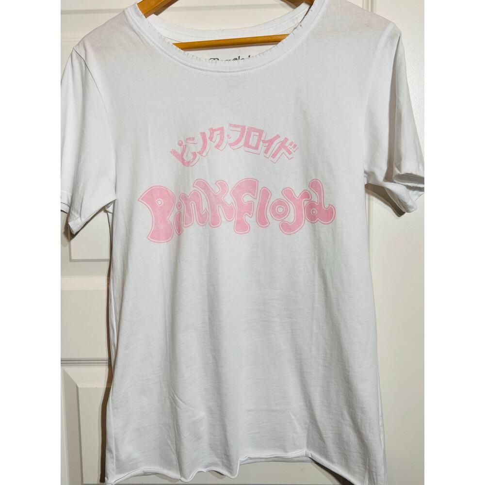 Recycled Karma Pink Floyd Distressed White Tee, Women's Size S